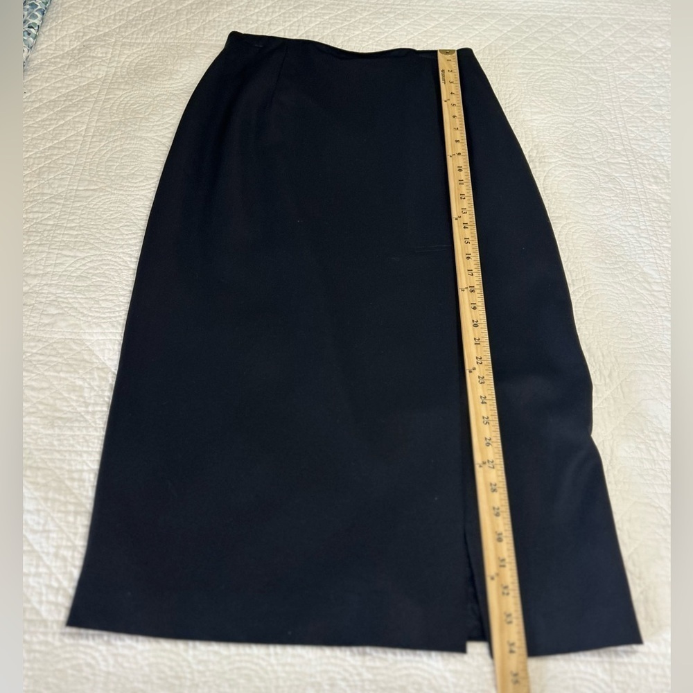 Talbots Fully Lined Black Midi Skirt. Size 14. #Career #professional #minimalist - Picture 6 of 7